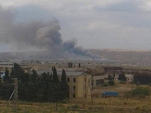 Взрыв на заводе в Ширване